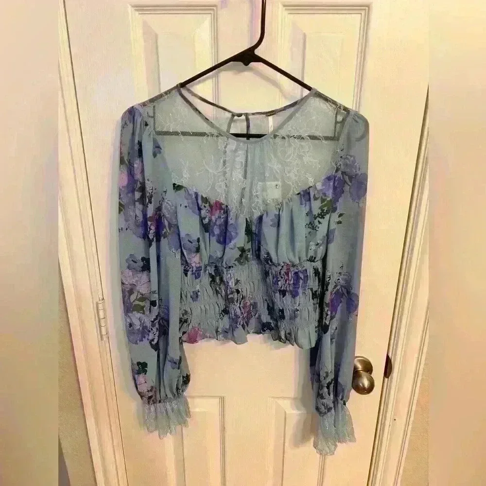 Free‎ People Daphne Blouse Size M